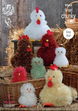 King Cole Knitting Patterns 9064 - Chickens Tinsel