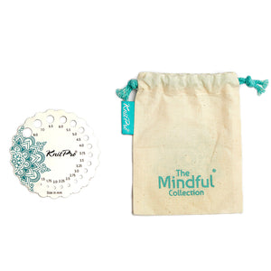 KnitPro The Mindful Collection: Needle Gauge: Sterling Silver Plated Metal