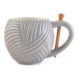 Sew Thirsty Novelty Knitting Yarn Mug - Grey