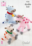 King Cole Crochet Pattern Amigurumi Crocheted Cows: Crocheted in King Cole Big Value DK - 9155