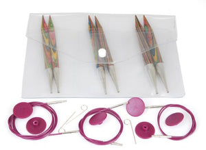 KnitPro Chunky Set Ebony Wood - Needle tips for Circular knitting needles 20603