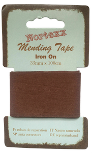 Nortexx Iron On Repair Tape 100% Cotton 35mm - All Colours - Cut To Length