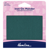 Hemline Polycotton Iron On Mending Patch 24cm x 9cm - All Colours