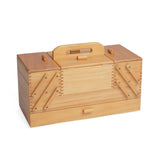 Large Wooden Cantilever Sewing Basket - 4 Tier