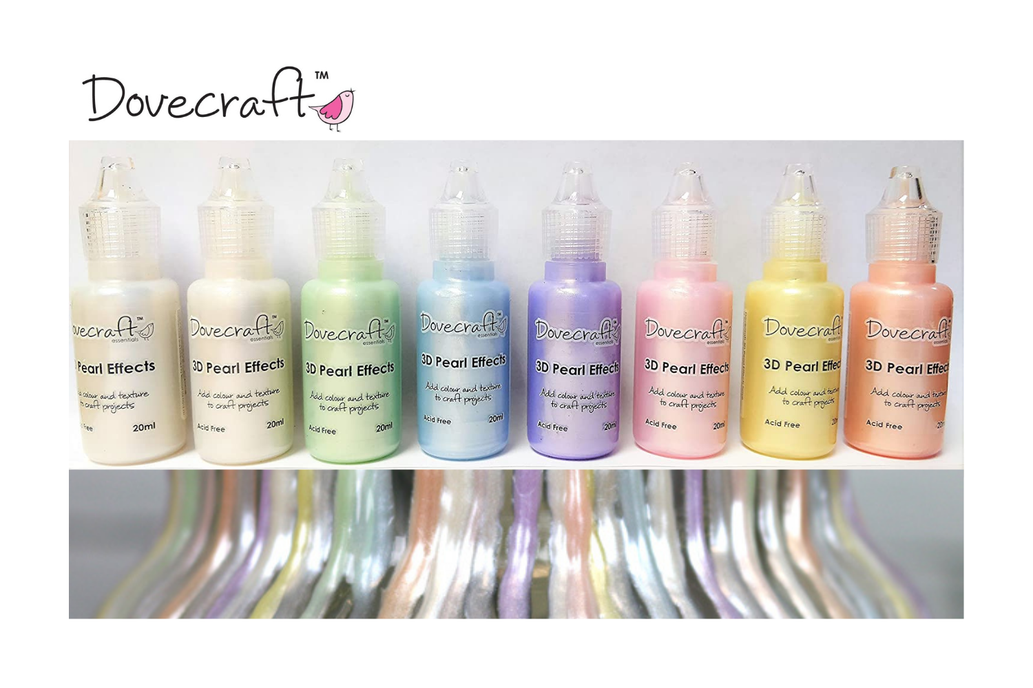 Dovecraft 3D Pearl Effects Glue Pastels 20ml – SewProCrafts Ltd