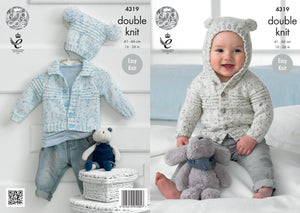 King Cole Knitting Pattern Smarty DK - Cardigans and Hat 4319