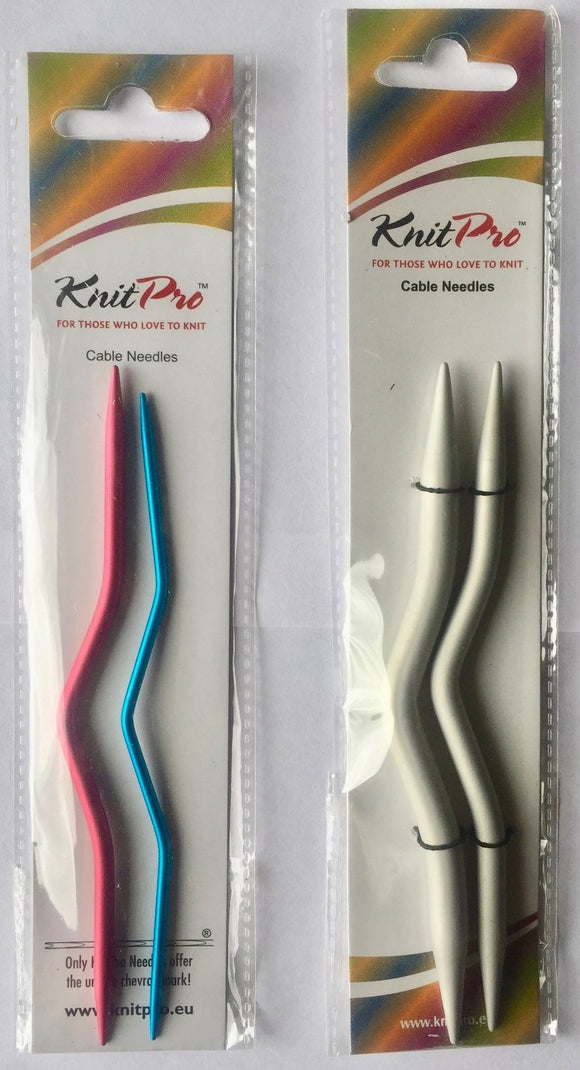 KnitPro Aluminium Bent Cable Needles Small or Large