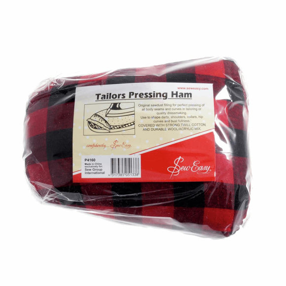 Sew Easy Red Check Fabric Covered Tailor's Pressing Ham