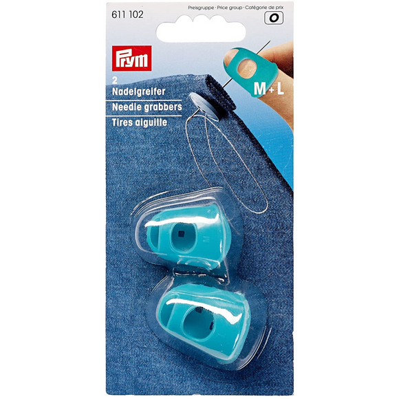 PRYM Silicone Turquoise Needle Grabbers Set of 2 (Medium & Large) 611102