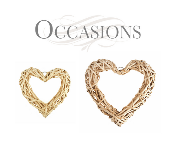 Occasions Heart Shape Willow Wreath Base - 2 Sizes Available