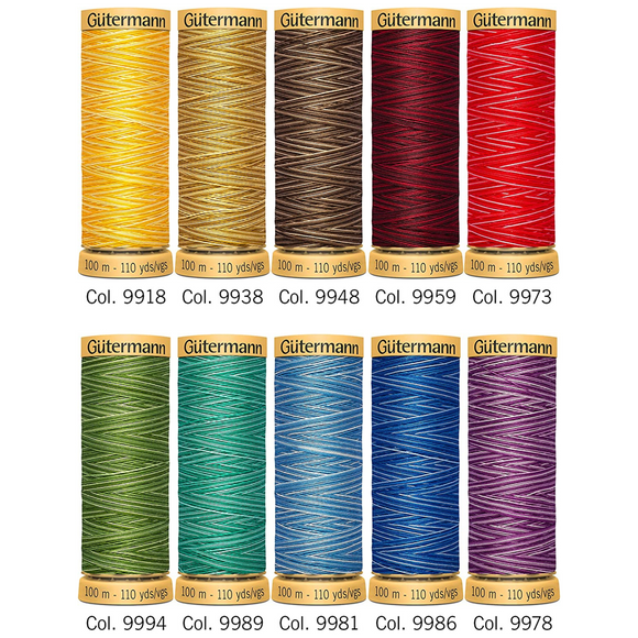 Gütermann Cotton Multicolour 100m Threads - All Colours 