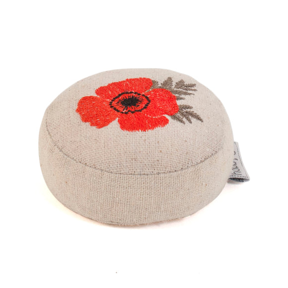 HobbyGift Pincushion - Domed - Embroidered - Wildflowers