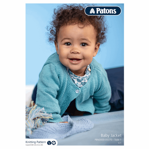 Patons Knitting Pattern Baby Jacket  - Cotton Bamboo Cardigan