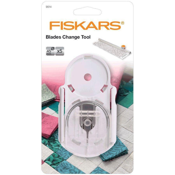 Fiskars No Touch Blade Changing Tool & 5x 45mm Blades