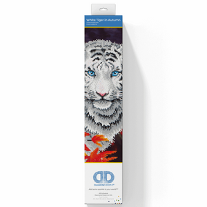 Diamond Dotz - Diamond Painting Kit - White Tiger in Autumn