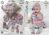 King Cole Pattern Baby Set Knitted with Cherish DK 4011