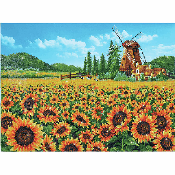 Diamond Dotz - Diamond Painting Kit - Sunflower Windmill