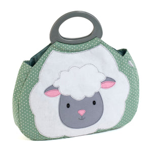 HobbyGift Knitting Bag: Gathered: Novelty Sheep Appliqué: Knit Happens