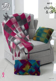 King Cole Knitting Pattern 4413 - Throw & Cushions Chunky/DK