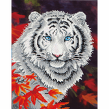 Diamond Dotz - Diamond Painting Kit - White Tiger in Autumn
