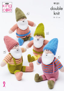 King Cole Knitting Pattern Big Value DK - Gnomes 9151