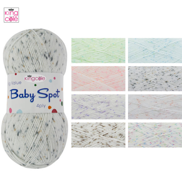 King Cole Big Value Baby Spot 4 Ply - All colours