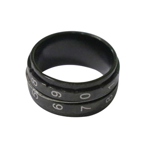 KnitPro Row Counter Ring Jewellery Knit Tally Register - 4 Sizes - Black Metal