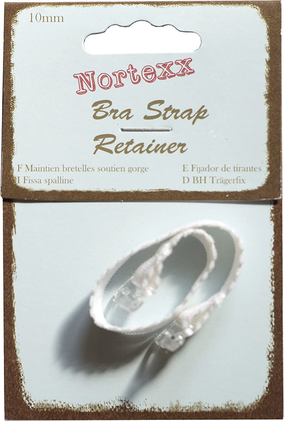 Nortexx Mini Bra Strap Retainer 10mm White NBR-2
