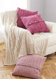 King Cole Knitting Pattern Throw & Cushion Covers - Aran 5660