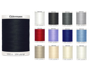 Gutermann Sew All Thread 1000m Reel - Sewing - All 13 Colours Available