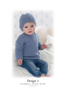 King Cole Baby Knitting Patterns Book 40 Items Sweaters Cardigans Hat Jackets