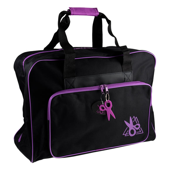HobbyGift Sewing Machine Bag - Black/Purple - Storage Crafts