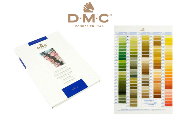 DMC Shade Card With Real Thread Samples