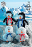 King Cole Knitting Patterns 9025 - Penguins Tinsel