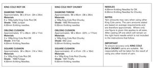 King Cole Knitting Pattern 4413 - Throw & Cushions Chunky/DK