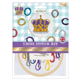 Simply Make Cross Stitch Hoop Embroidery Kit - Kings Coronation 