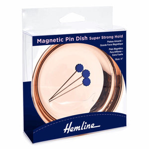 Hemline Rose Gold Magnetic Pin Dish Super Strong Hold 10cm/4" Needles Bolts Nuts