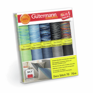 Gutermann Decorative Stitch Thread Set - 10 x 70m Reels -  702166\2