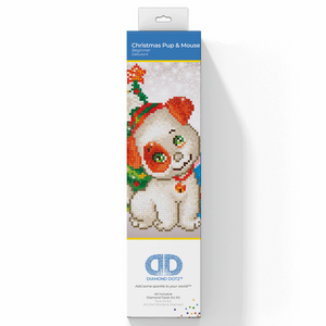 Diamond Dotz - Diamond Painting Kit - Christmas Pup and Mouse