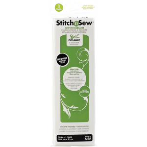 Stitch n Sew Non-Woven Cut-Away-Medium Weight Soft 20in x 1 Yard Pack