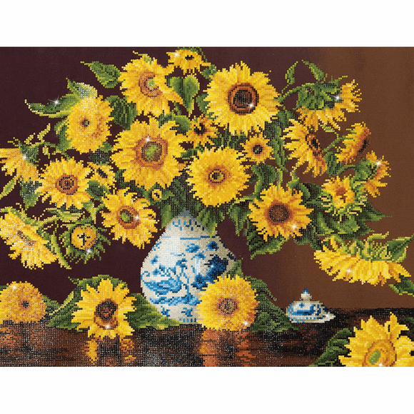 Diamond Dotz - Diamond Painting Kit - Sunflowers In A China Vase