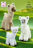 King Cole Knitting Patterns Toy Alpacas - Super Chunky Yarn 9115