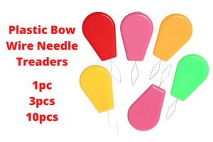 JTL Haberdashery Plastic Bow Wire Needle Threaders - Various Pack Sizes