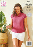 King Cole Pattern Tops Knitted in Linendale DK 5986