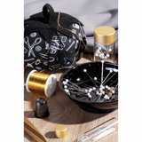 Hemline Gold Magnetic Pin Dish - 10cm - Black