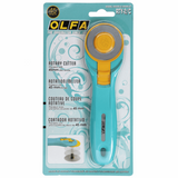 OLFA 45mm Aqua Rotary Cutter Trimmer - Quick Change Quilting Fabric Card RTY-2C\PIK