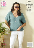 King Cole Pattern Tops Knitted in Linendale DK 5987