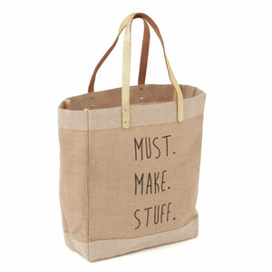 HobbyGift Tote Shopping Craft Bag - Must Make Stuff