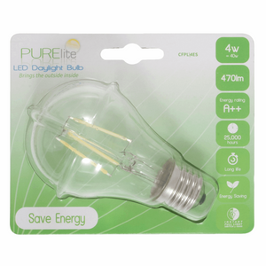 PURElite Bulb: Natural Daylight: 4w: Screw Fitting: LED