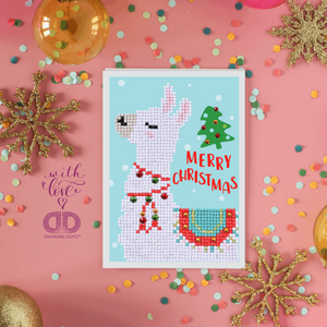 Diamond Dotz - Diamond Painting Kit - Greeting Card Kit - Christmas Llama